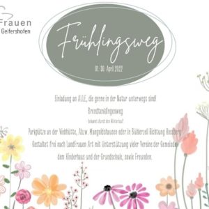 Frühlingsweg- Landfrauen Bühlerzell & Geifertshofen