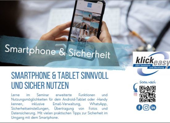 Gemeinsames Seminar der LandFrauen Brettheim und Klick Easy zum Thema:  Smartphone und Sicherheit