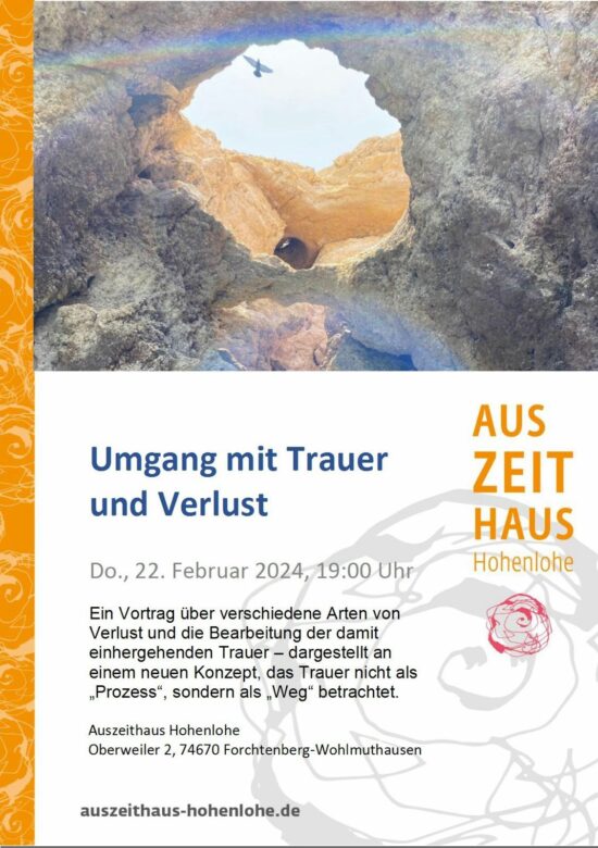 Vortrag zum Thema Umgang mit Trauer und Verlust mit Kathrin Benkenstein (Trauerbegleiterin i.A.)