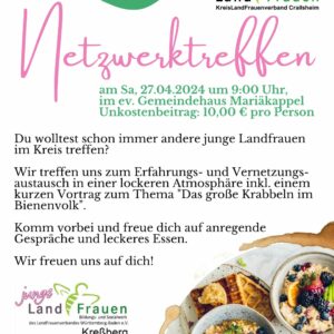 Netzwerktreffen junger LandFrauen am Samstag 27. April 2024