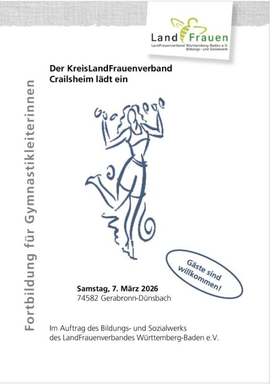 Jetzt anmelden zur Fortbildung für Gymnastikleiterinnen am 7. März 2026