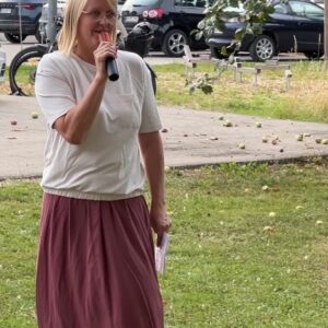 Mit-Organisatorin Sonja Blumenstock lebt und arbeitet auf einem Familienbetrieb in Kleinallmerspann.