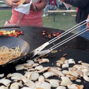 Auf den Grill kamen neben regionalen Fleischprodukten auch Biopilze aus der Region sowie eine bunte Vielfalt an Grillgemüse und Grillkäse aus dem Milchwerk Crailsheim-Dinkelsbühl.
