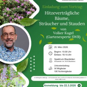 Herzliche Einladung zum Vortrag mit Volker Kugel