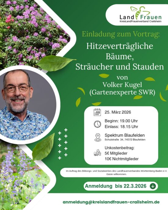 Herzliche Einladung zum Vortrag mit Volker Kugel