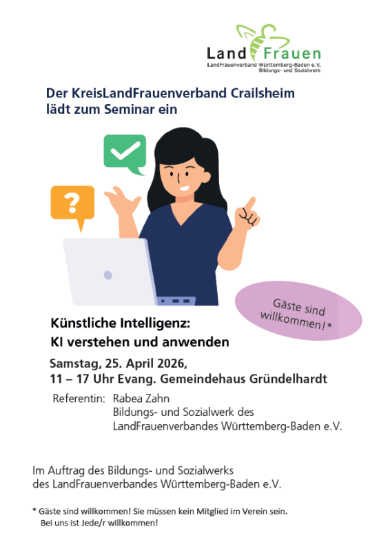 Jetzt noch anmelden zum KI- Seminar am 25. April 2026