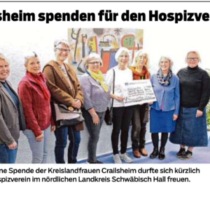 Bericht im Hohenloher Tagblatt vom 31.März 2026