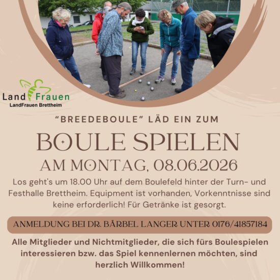 Flyer Boulespielen