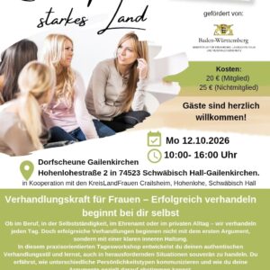 Seminar zum Thema-  Verhandlungskraft für Frauen am 12. Okotber 2026