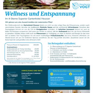 Wellnessreise vom 22.-24.01.2027