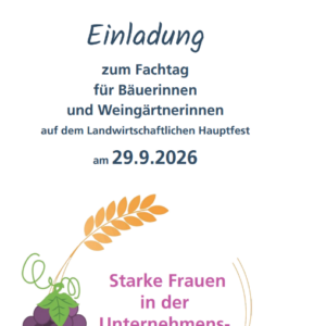 Fachtag für Bäuerinnen und Weingärtnerinnen